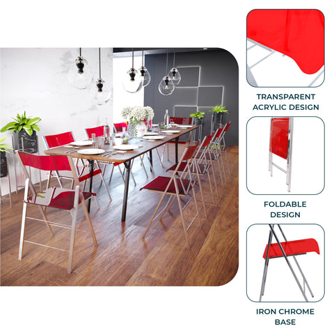 Menno Modern Acrylic Folding Chair