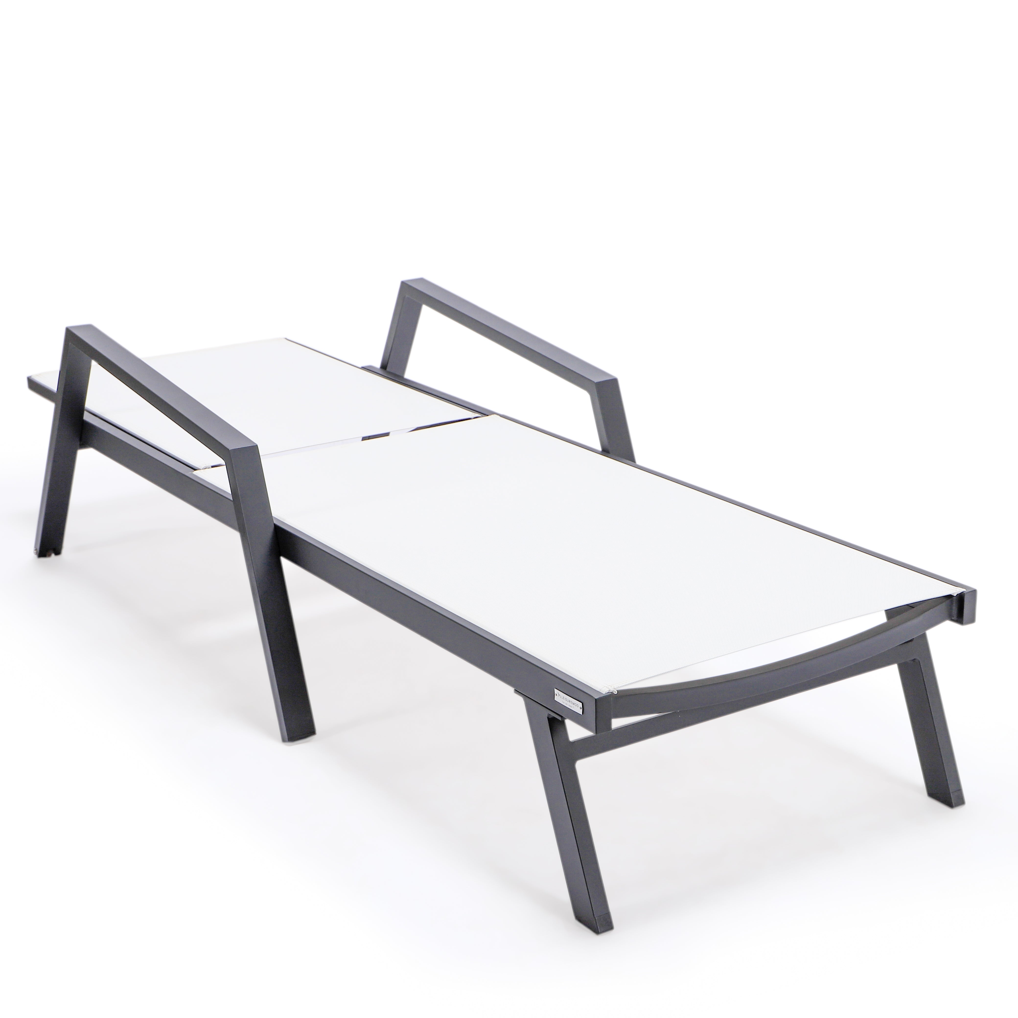 Marlin Aluminum Outdoor Chaise Lounge Chair with Sling Fabric Seat