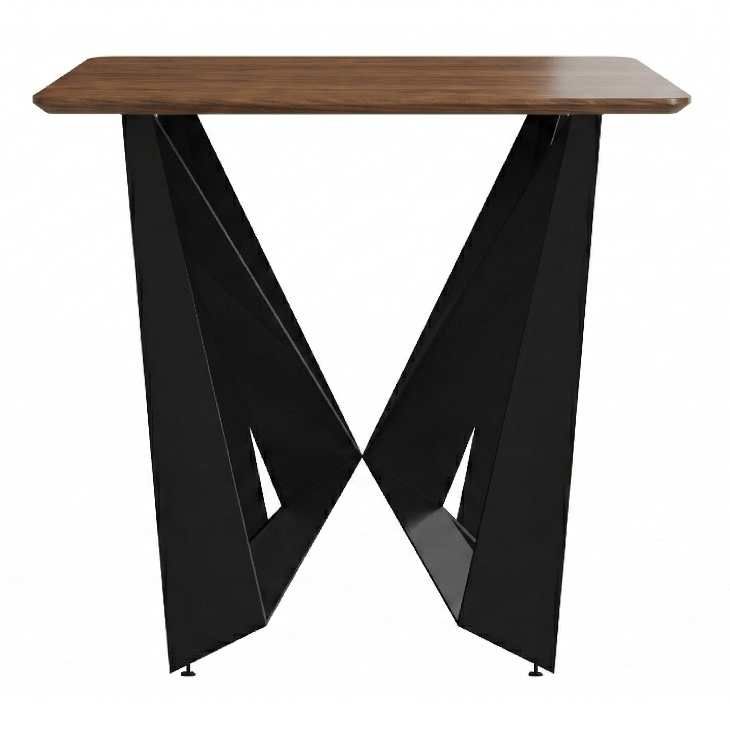 Nuvor Dining Table with Rectangular Sintered Stone/Glass Tabletop and Black Steel Legs