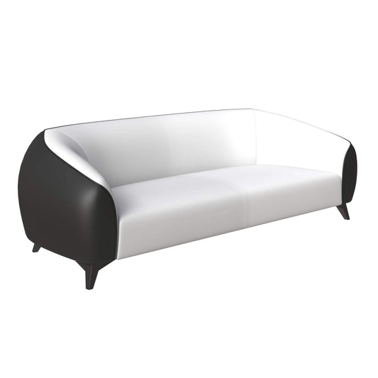 Opula 3-Seater Leather Sofa with Stainless Steel Legs