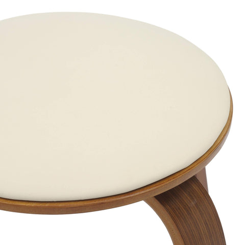 Pelya Mordern Wooden Dining Stool With Walnut Color Frame