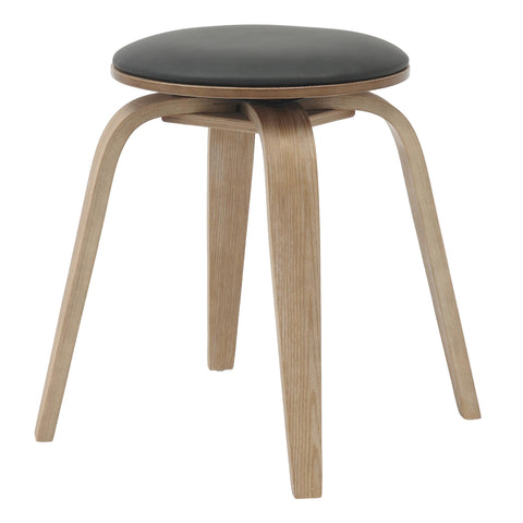 Pelya Mordern Wooden Dining Stool With Walnut Color Frame