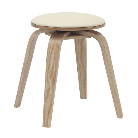 Pelya Mordern Wooden Dining Stool With Walnut Color Frame