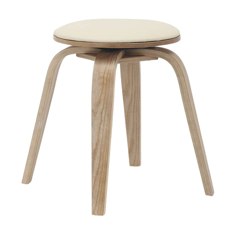 Pelya Mordern Wooden Dining Stool With Walnut Color Frame