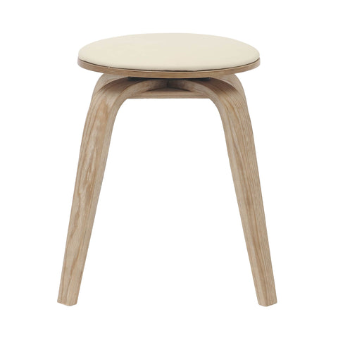 Pelya Mordern Wooden Dining Stool With Walnut Color Frame