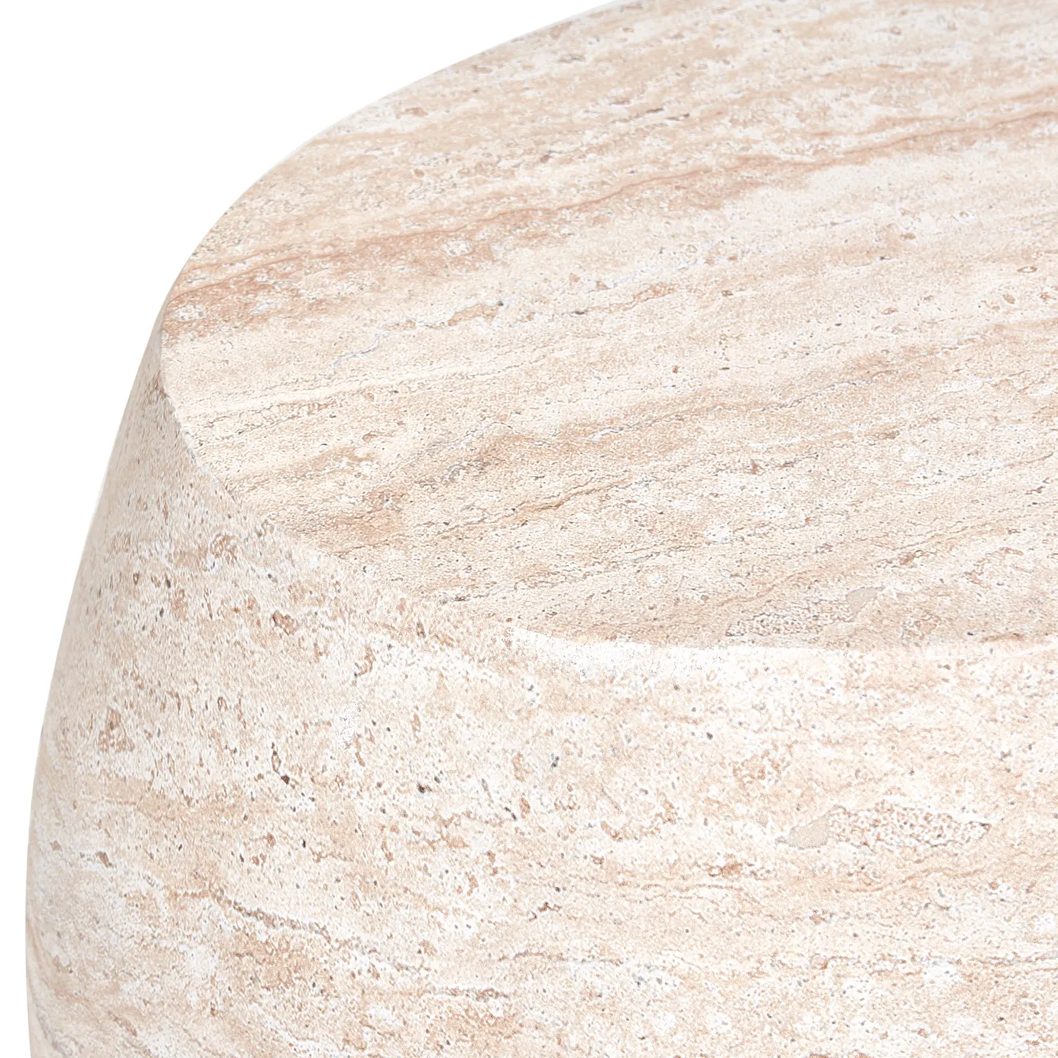 Petra End/Side Table in Fiberstone Barrel Shape Design