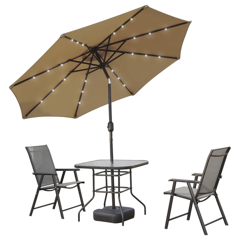 Sierra Outdoor Patio Umbrella with Base