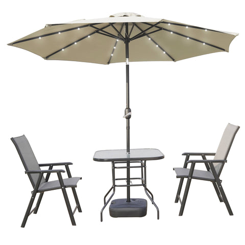 Sierra Outdoor Patio Umbrella with Base