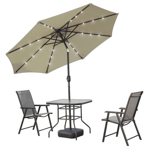 Sierra Outdoor Patio Umbrella with Base