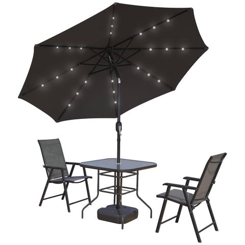 Sierra Outdoor Patio Umbrella with Base