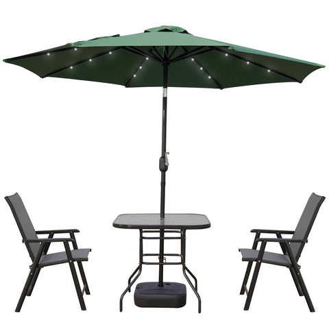 Sierra Outdoor Patio Umbrella with Base