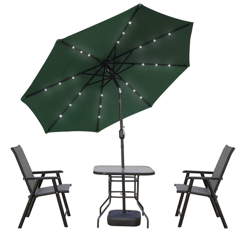 Sierra Outdoor Patio Umbrella with Base