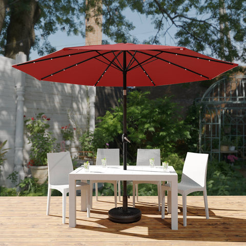 Sierra Outdoor Patio Umbrella with Base