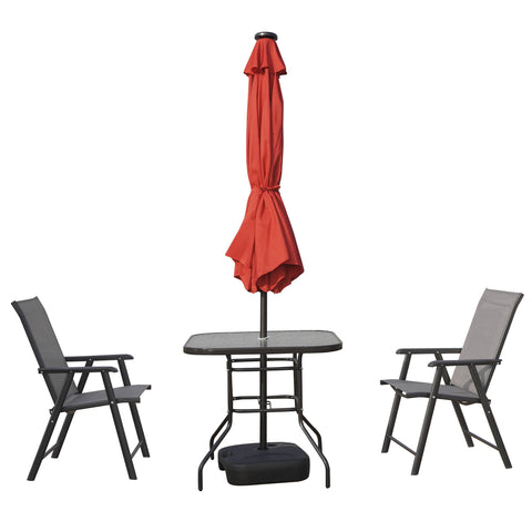 Sierra Outdoor Patio Umbrella with Base