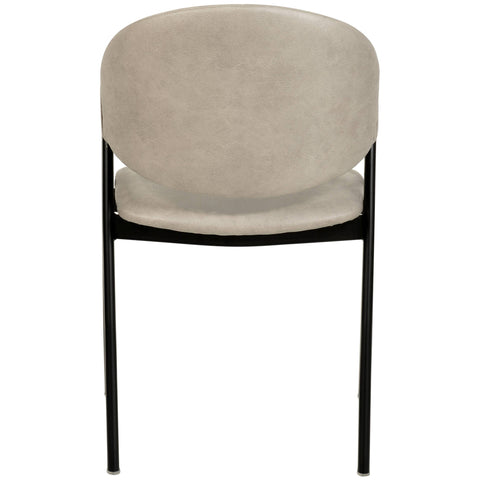 Savor Dining Chair in Leather/Polyester with Curved and Open-Back Design