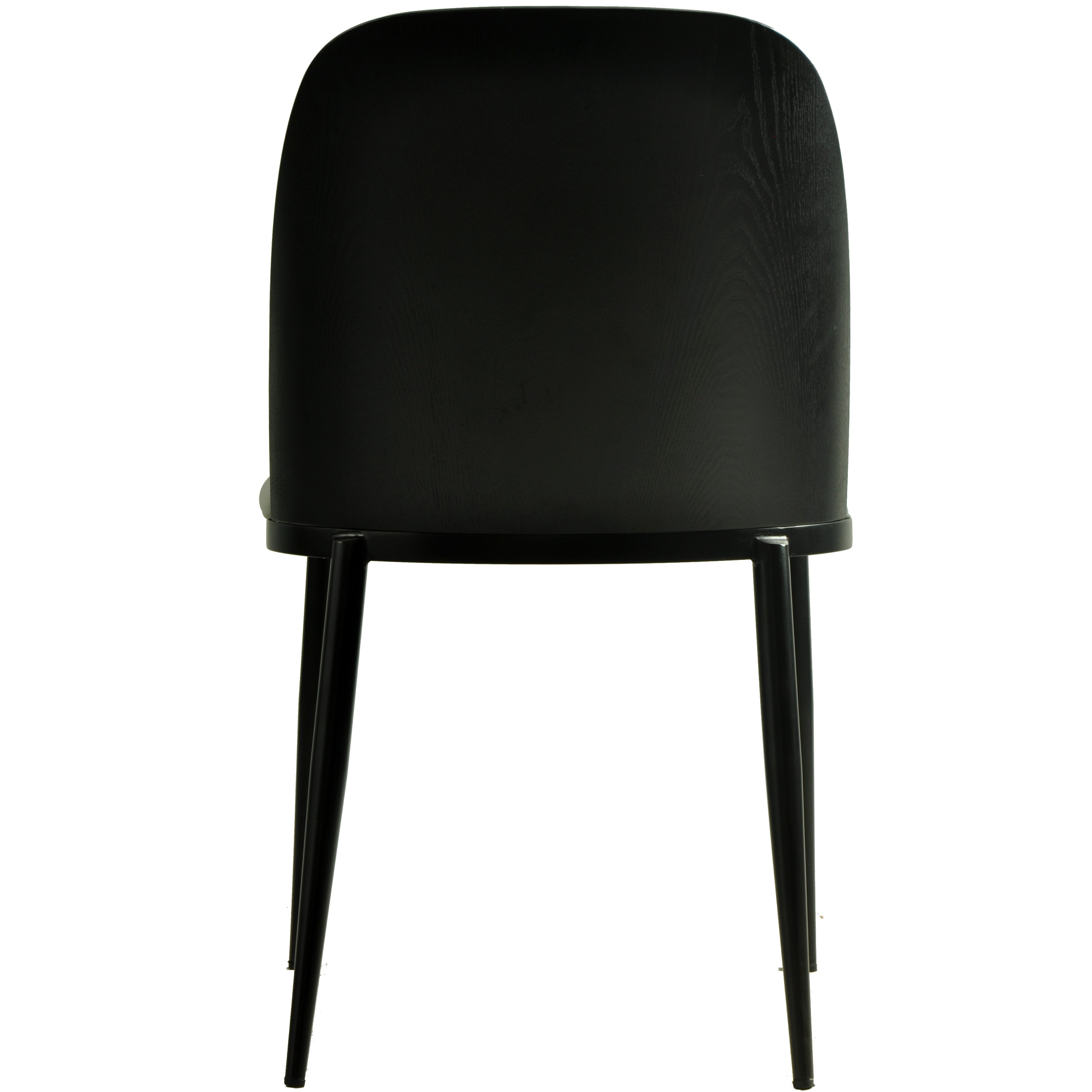 Tule Dining Side Chair with Upholstered Seat and Powder-Coated Steel Frame
