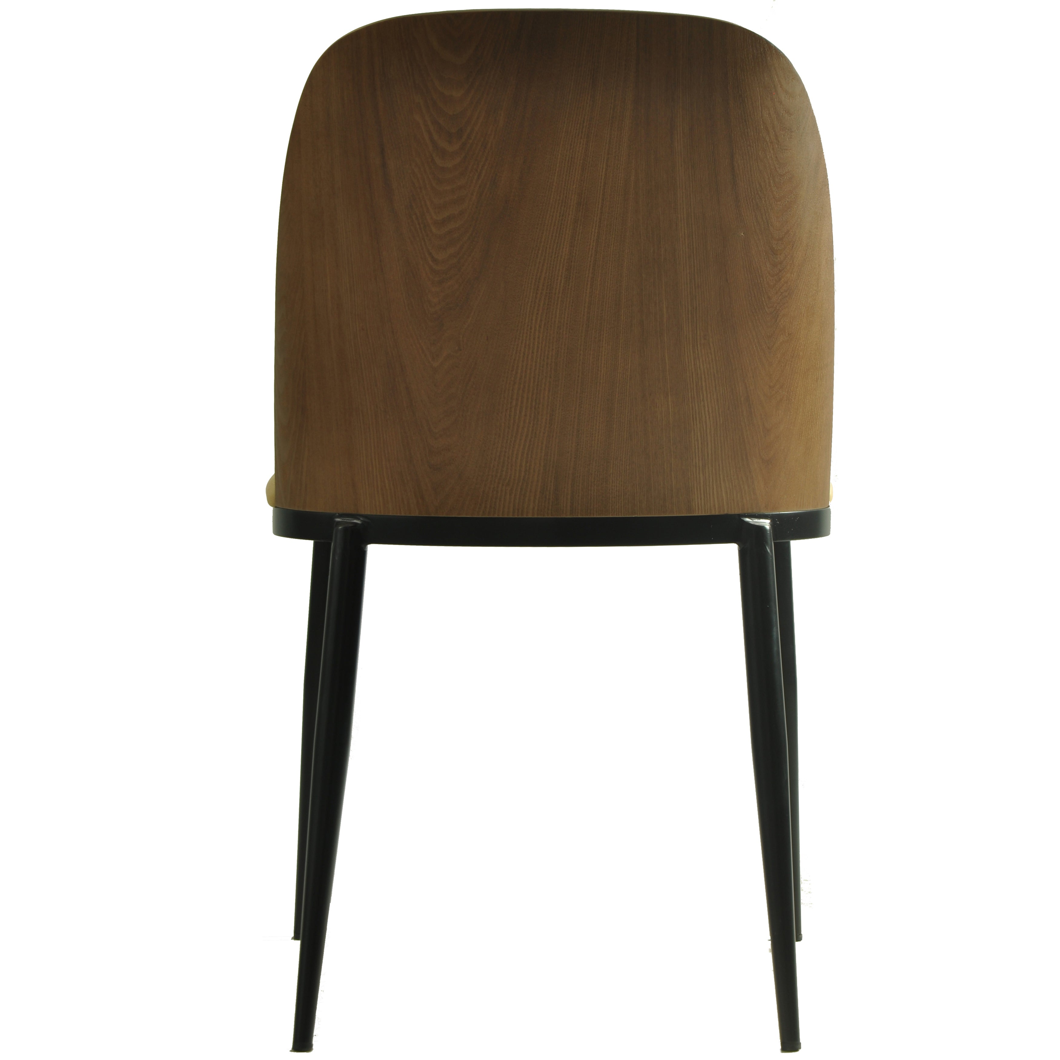 Tule Dining Side Chair with Upholstered Seat and Powder-Coated Steel Frame
