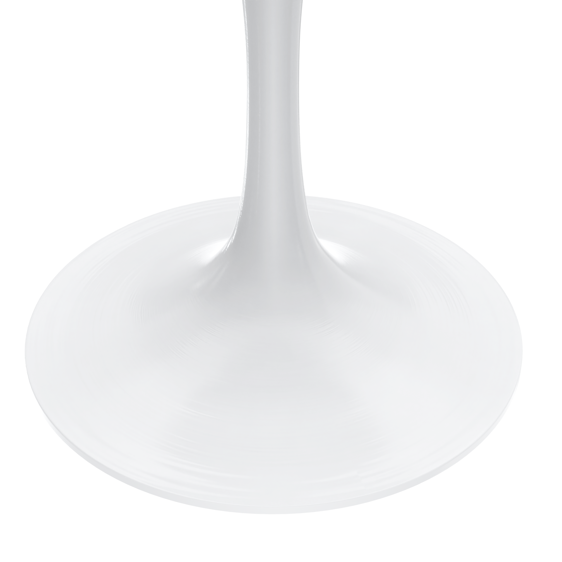 Verve Round Dining Table with MDF/Sintered Stone/Resin Tabletop in White Stainless Steel Pedestal Base
