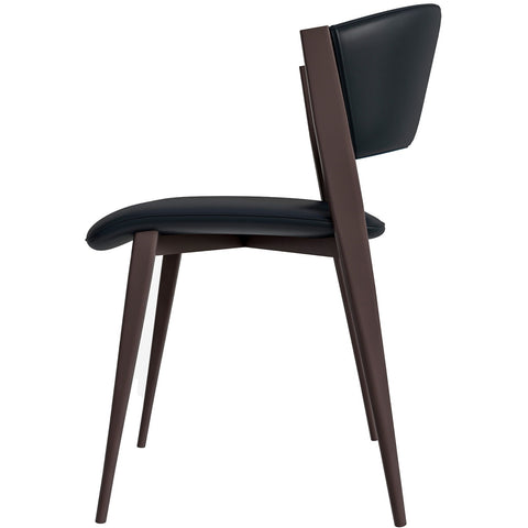 Aspen Dining Chairs Upholstered in Leather Kitchen Room Chairs with Metal Legs