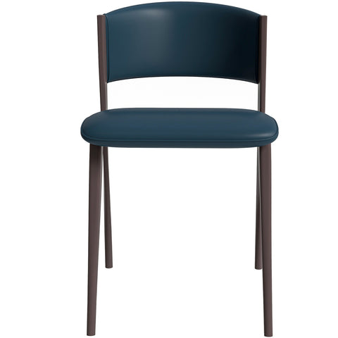 Aspen Dining Chairs Upholstered in Leather Kitchen Room Chairs with Metal Legs