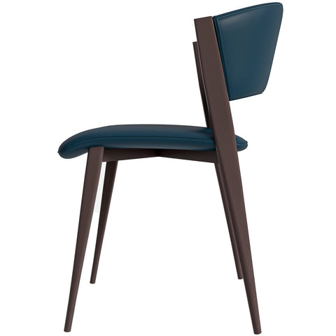 Aspen Dining Chairs Upholstered in Leather Kitchen Room Chairs with Metal Legs