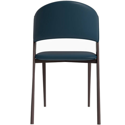 Aspen Dining Chairs Upholstered in Leather Kitchen Room Chairs with Metal Legs