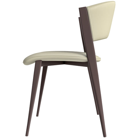 Aspen Dining Chairs Upholstered in Leather Kitchen Room Chairs with Metal Legs