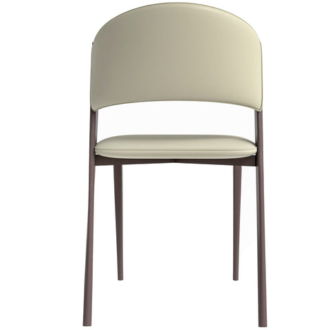 Aspen Dining Chairs Upholstered in Leather Kitchen Room Chairs with Metal Legs