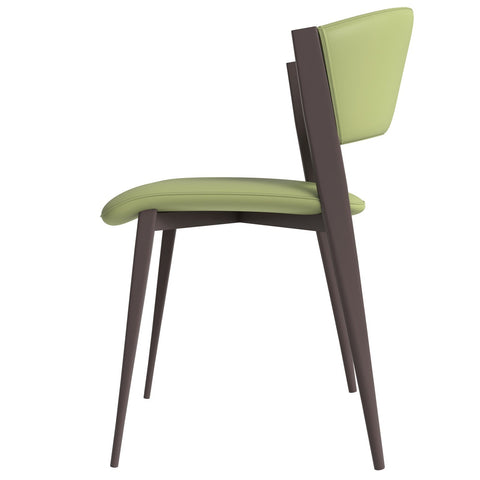 Aspen Dining Chairs Upholstered in Leather Kitchen Room Chairs with Metal Legs