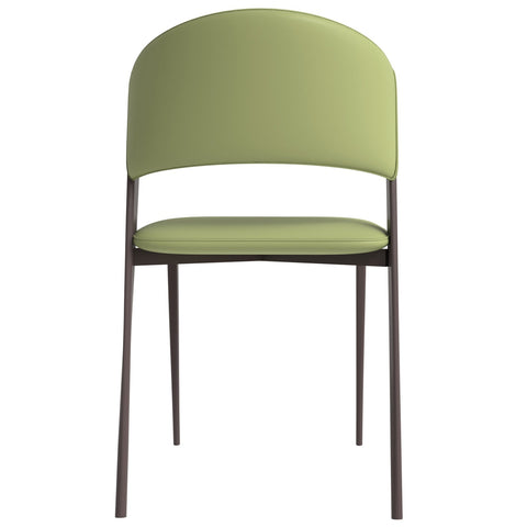 Aspen Dining Chairs Upholstered in Leather Kitchen Room Chairs with Metal Legs