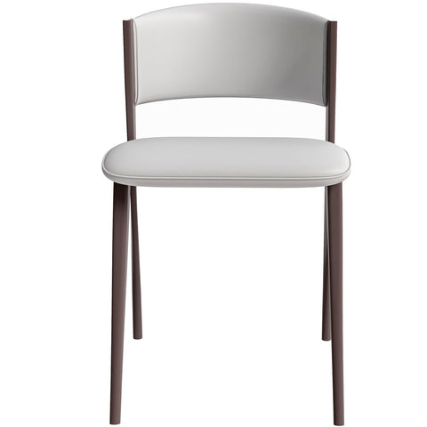 Aspen Dining Chairs Upholstered in Leather Kitchen Room Chairs with Metal Legs