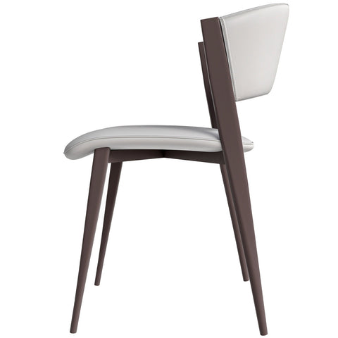 Aspen Dining Chairs Upholstered in Leather Kitchen Room Chairs with Metal Legs