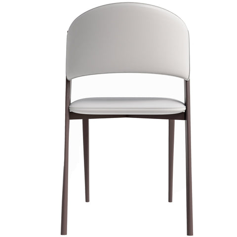 Aspen Dining Chairs Upholstered in Leather Kitchen Room Chairs with Metal Legs