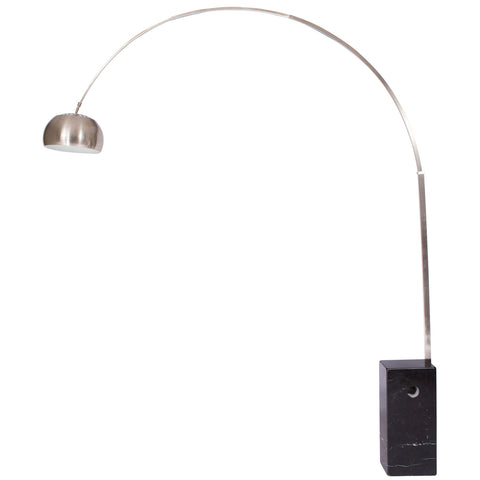 Arco Modern Floor Lamp with Marble Cube Base