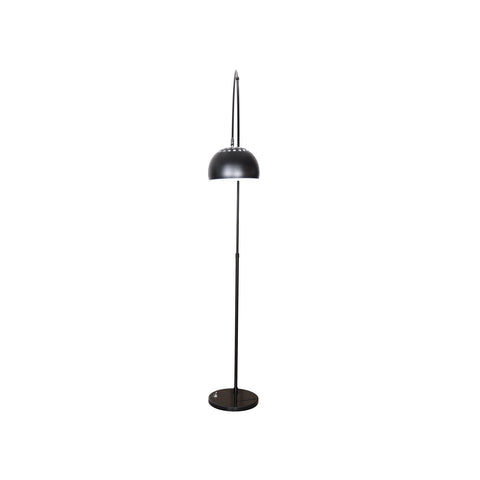 Arco Modern 76" Arched Floor Lamp: Black Marble Base & Metal Dome Shade