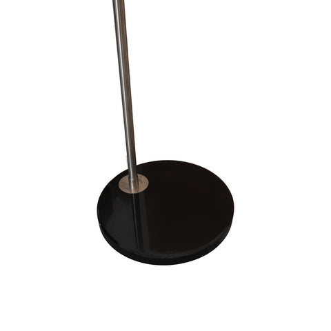 Arco Modern 76" Arched Floor Lamp: Black Marble Base & Metal Dome Shade