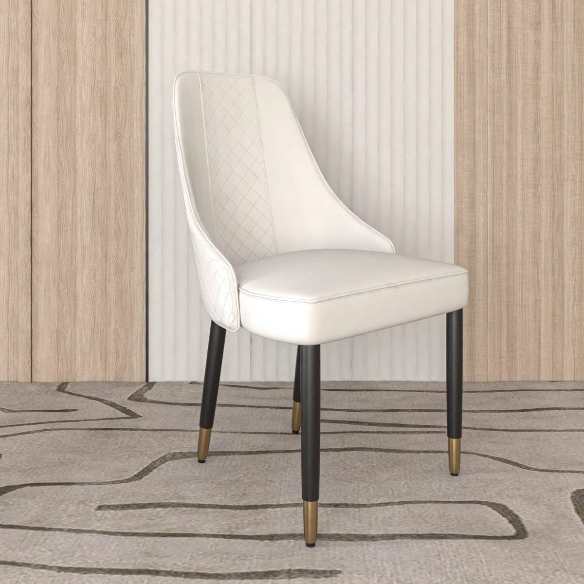 Allure Dining Chairs Fabric/Leather Seat and Back in Oak Wood