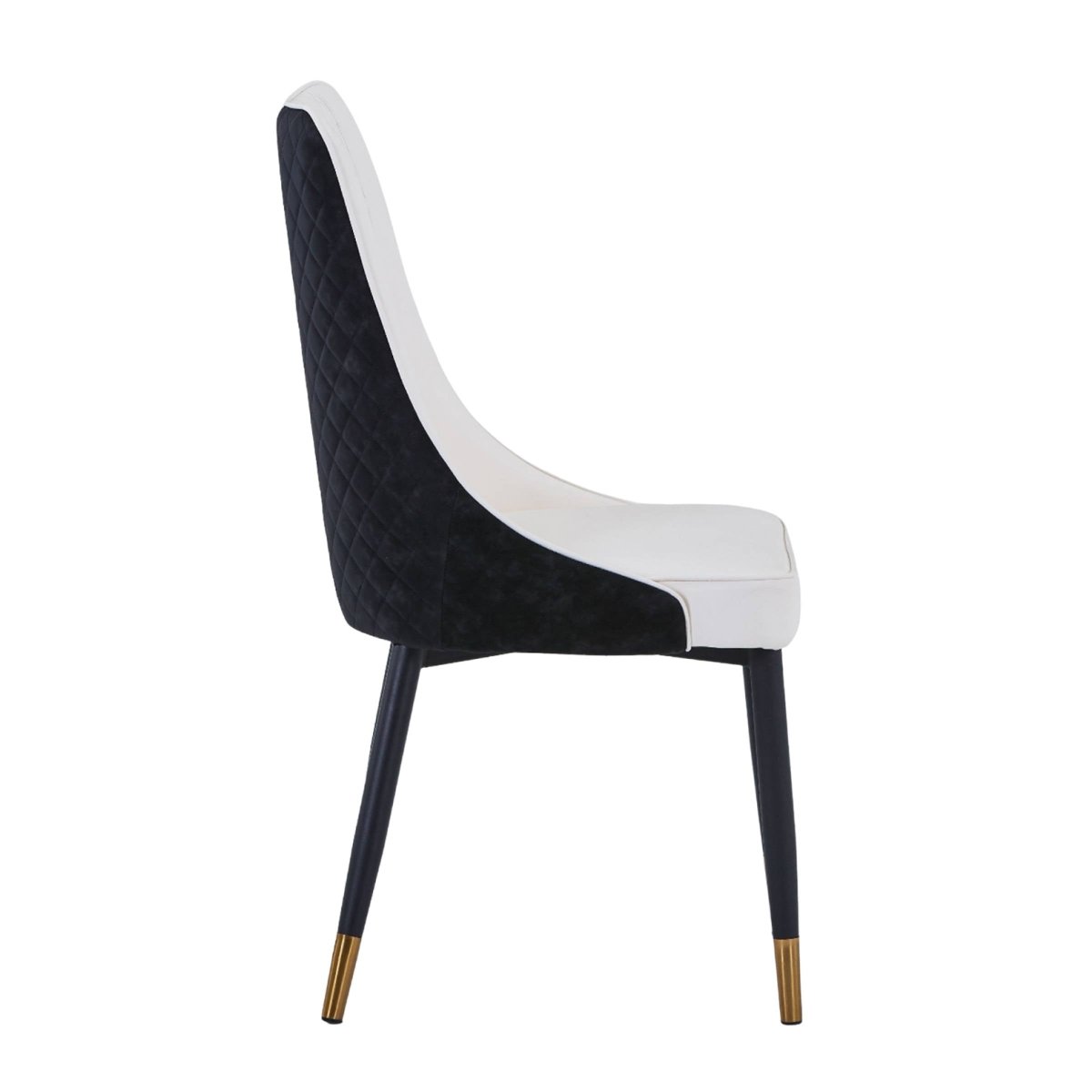 Allure Modern Dining Chair Upholstered in Vinyl Leather Seat with Oak Wood Legs