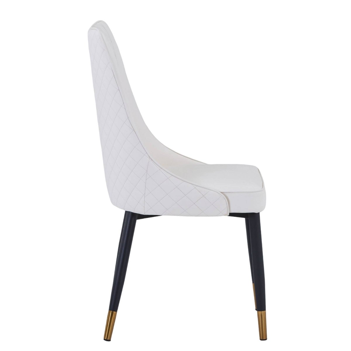 Allure Modern Dining Chair Upholstered in Vinyl Leather Seat with Oak Wood Legs