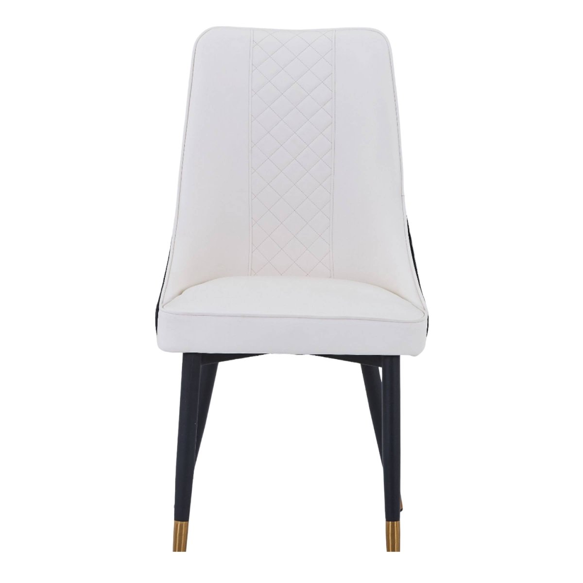 Allure Modern Dining Chair Upholstered in Vinyl Leather Seat with Oak Wood Legs