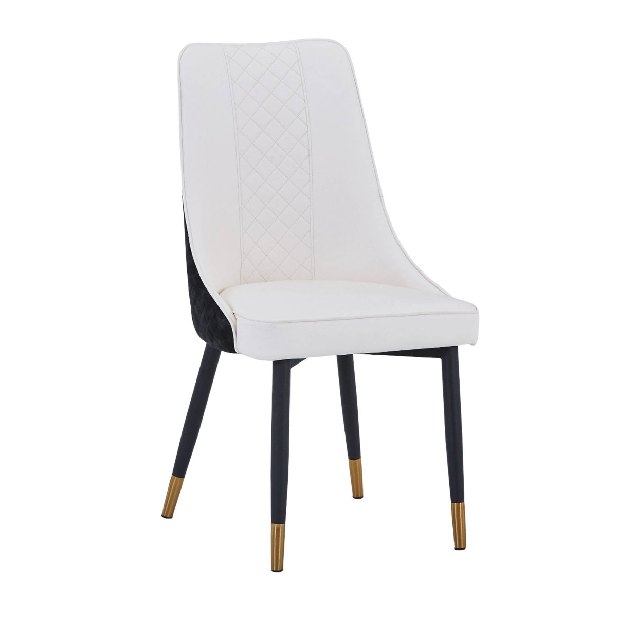 Allure Modern Dining Chair Upholstered in Vinyl Leather Seat with Oak Wood Legs