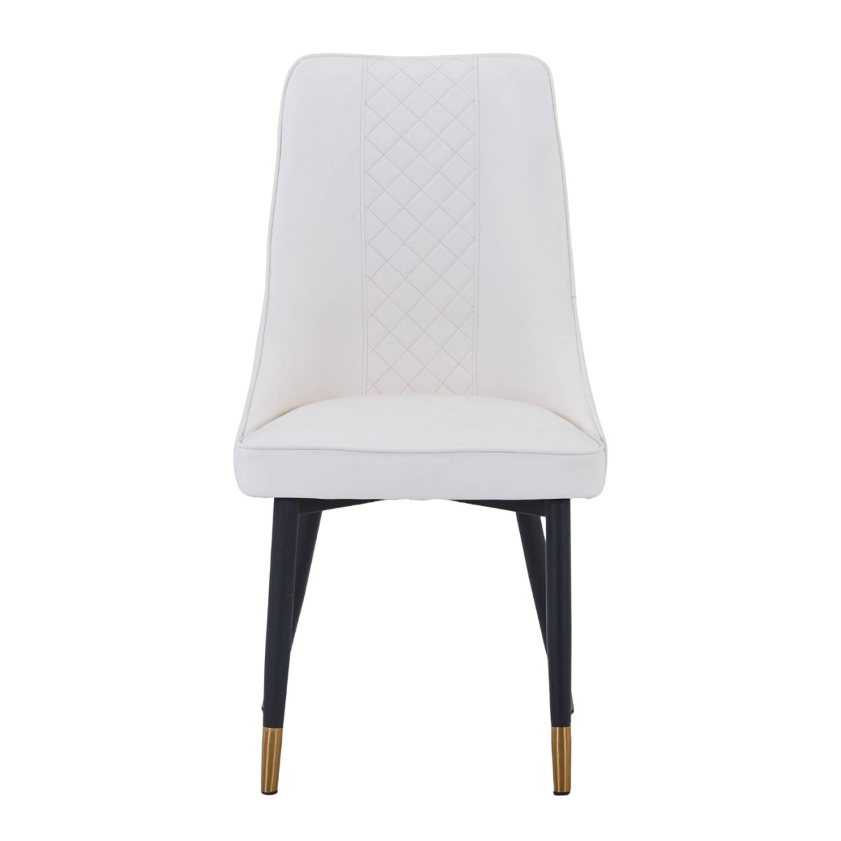 Allure Modern Dining Chair Upholstered in Vinyl Leather Seat with Oak Wood Legs