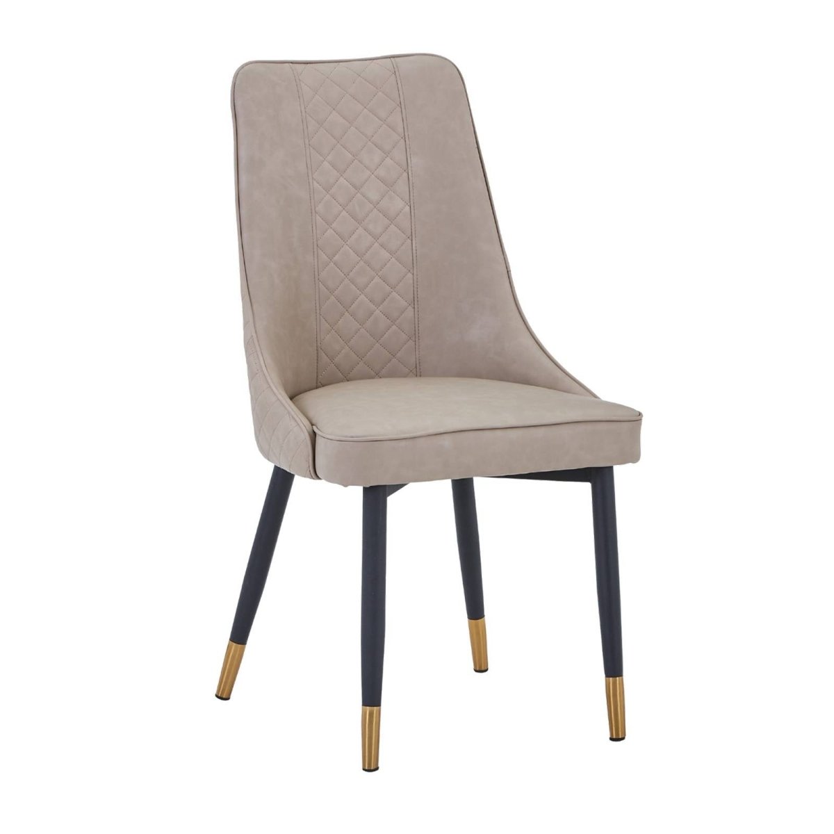 Allure Modern Dining Chair Upholstered in Vinyl Leather Seat with Oak Wood Legs