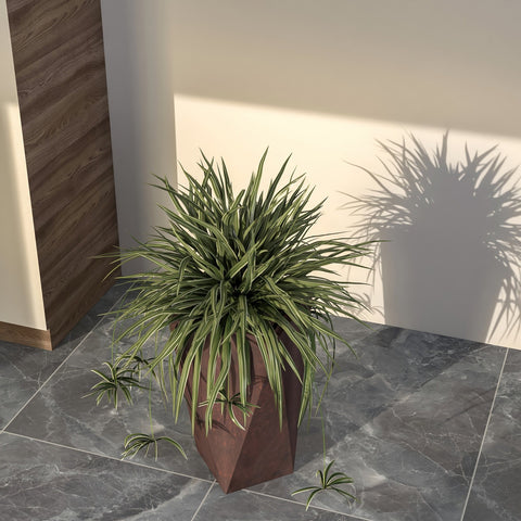 Aloe Tapered Square Fiberstone And MGO Clay Planter For Indoor And Outdoor