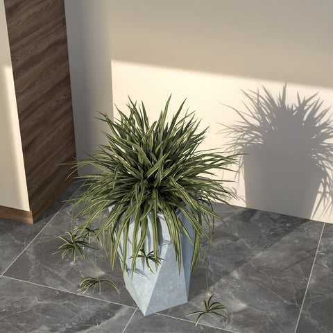 Aloe Tapered Square Fiberstone And MGO Clay Planter For Indoor And Outdoor