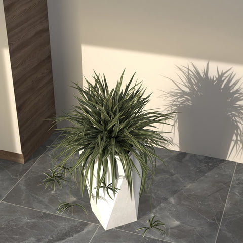 Aloe Tapered Square Fiberstone And MGO Clay Planter For Indoor And Outdoor