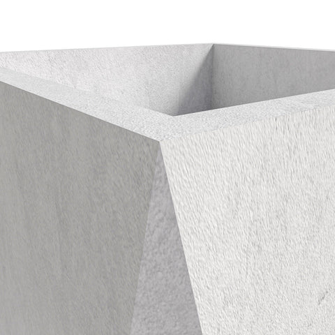 Aloe Tapered Square Fiberstone And MGO Clay Planter For Indoor And Outdoor