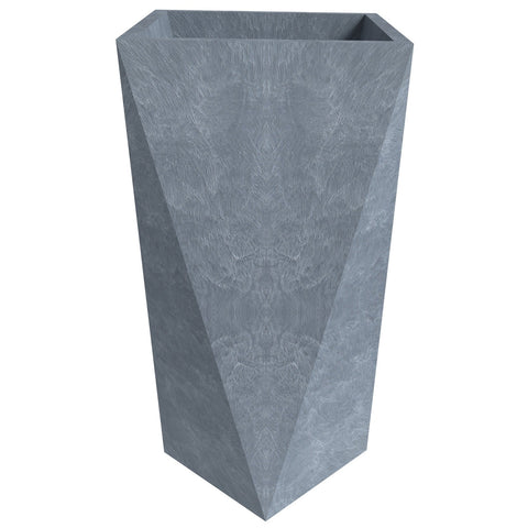 Aloe Tapered Square Fiberstone And MGO Clay Planter For Indoor And Outdoor