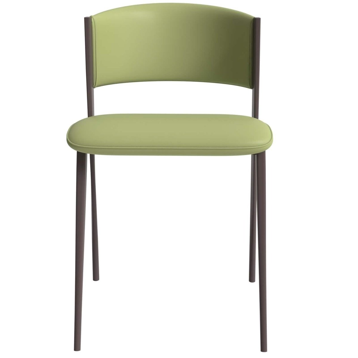 Aspen Dining Chairs Upholstered in Leather Kitchen Room Chairs with Metal Legs