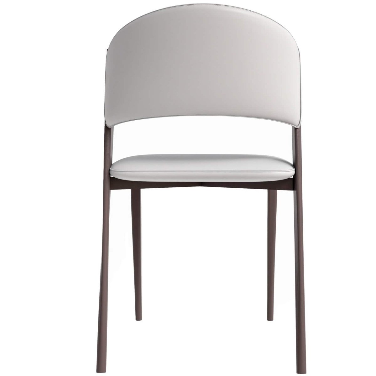 Aspen Dining Chairs Upholstered in Leather Kitchen Room Chairs with Metal Legs